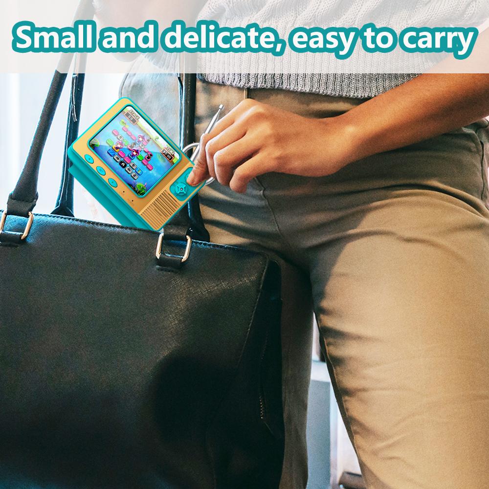 PYBGE 【Save feature】Retro Video Game Console 2.8-inch screen GV300S: 308 Built-in Classic Games, Classic Retro 3-Color Gamepad, Mini Handheld TV-Style Game Player – Ideal for Kids & Adult Nostalgia Enthusiasts