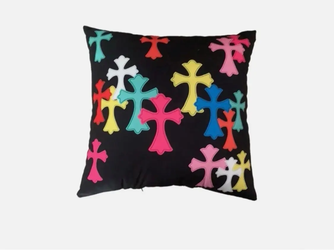Throw Pillow Chrome Heart Inspired