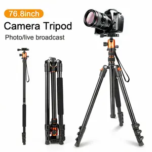 81" Adjustable Professional camera (with Extension Arm) Aluminum Alloy Tripod/Monopod with 360° Ball Head and Quick-Release Plate, Perfect for Vlogging Live Streaming MacroPhotography Suitable for DSLR Cameras#Easter Gift#SummerVibes