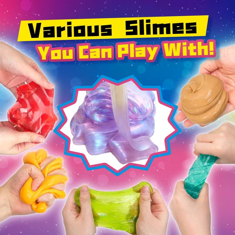 Dilemu DIY Mini Convenience Store Squishy Slime Food Play Set with Storage Trays Drawer Boxes Flat Pouches Stress Relief Sensory Toy Gift for Kids Girls Ages 6+