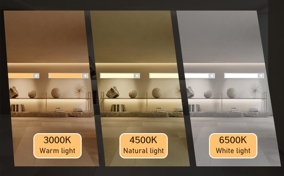 Under Cabinet Lights 76LED Motion Sensor Night Light Indoor Magnetic Dimmable 1500mAh USB Rechargeable for Kitchen Wardrobe Stairs Easy Install 2Packs