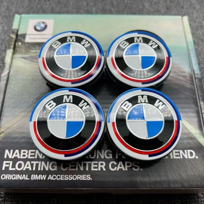 BMW Chrome Spinning Center Cap - ABS Car Exterior Accessories, Compact Portable User-Friendly Chrome Trim Component, Reliable Automotive Exterior Upgrade, User-Friendly Design