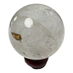 C81 -Natural Clear Quartz Sphere with Stand #3