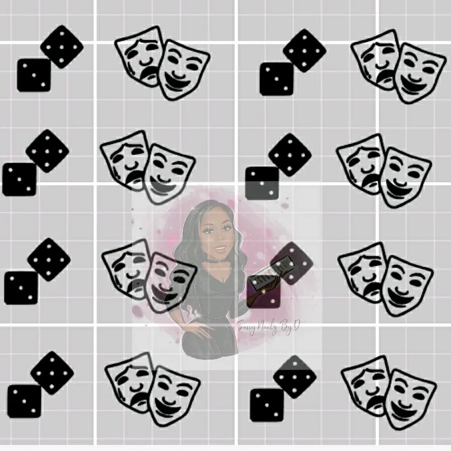Smile/Cry Dice Stencils