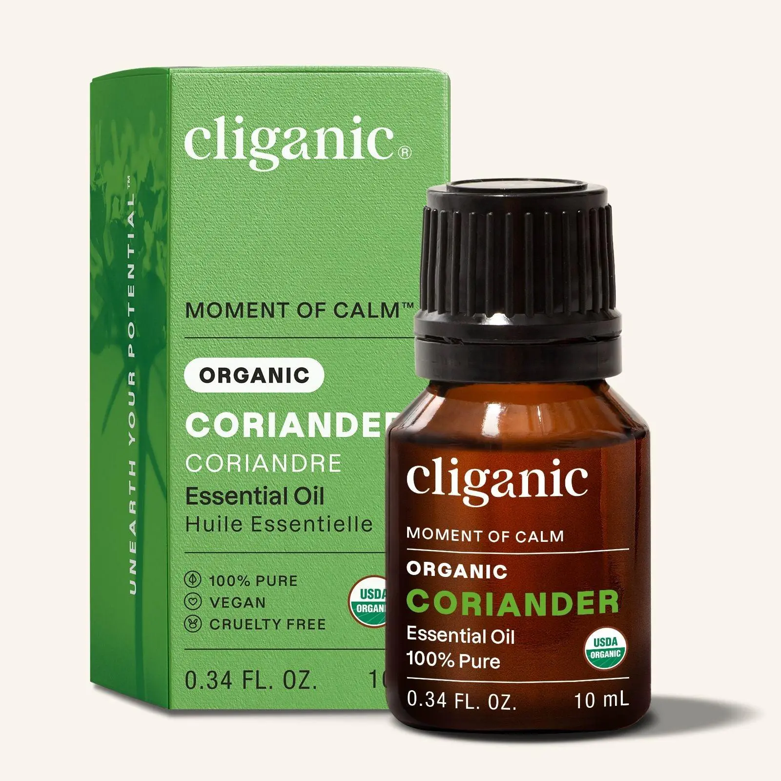 Cliganic Organic Coriander Seed Essential Oil, 100% Pure Natural for Aromatherapy | Non-GMO Verified (Packaging May Vary)