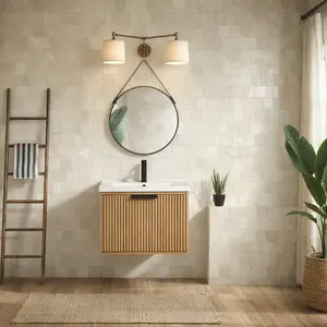 San Diego 24" Floating Bathroom Vanity Weathered Fir