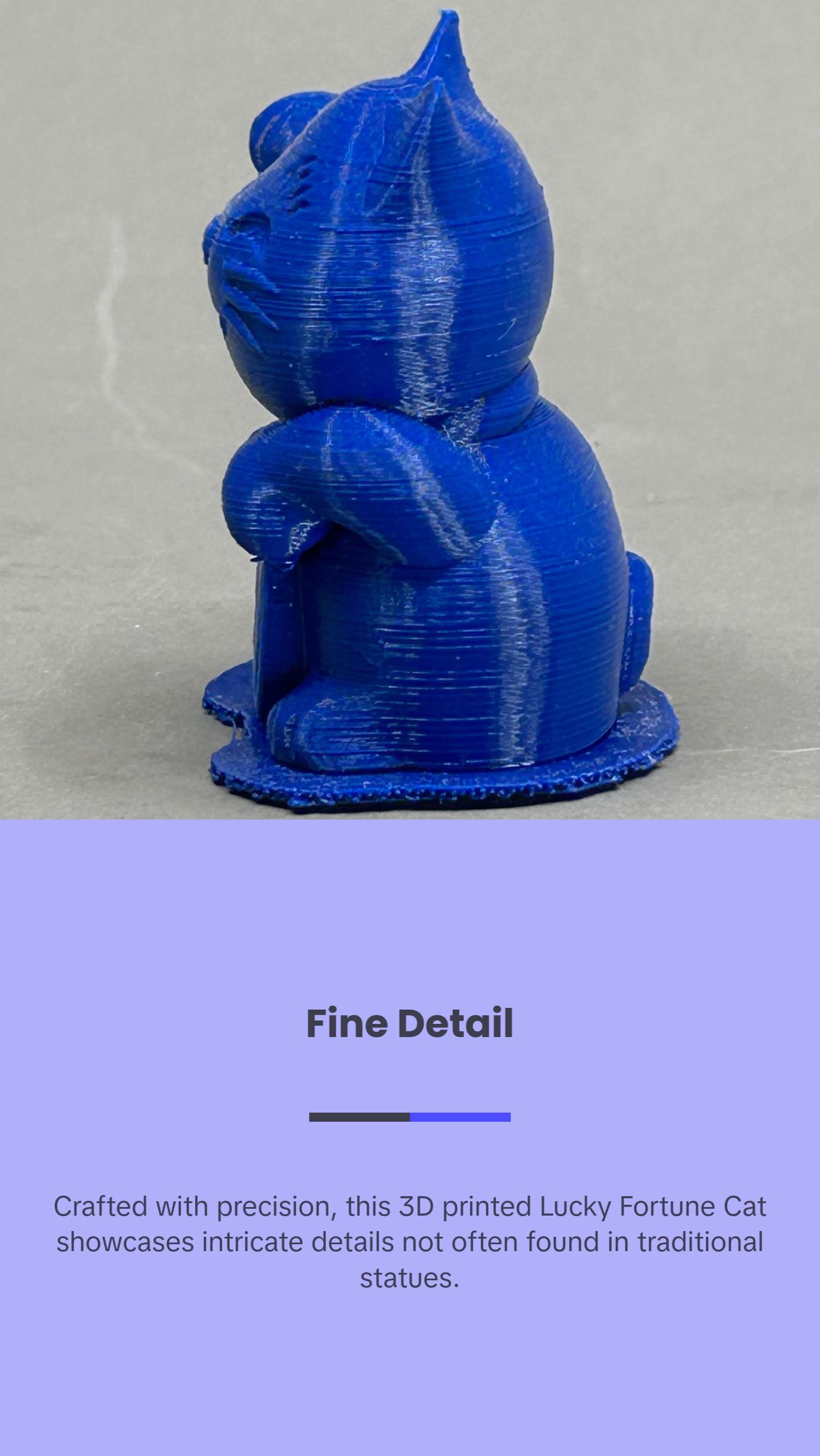 QR 3D Printing Blue Lucky Fortune Cat Maneki Neko - TikTok Shop