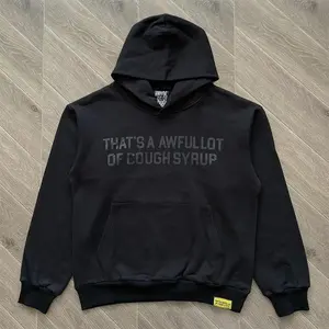 That's A Awful Lot of Cough Syrup Letter Print Hooded Sweatshirt
