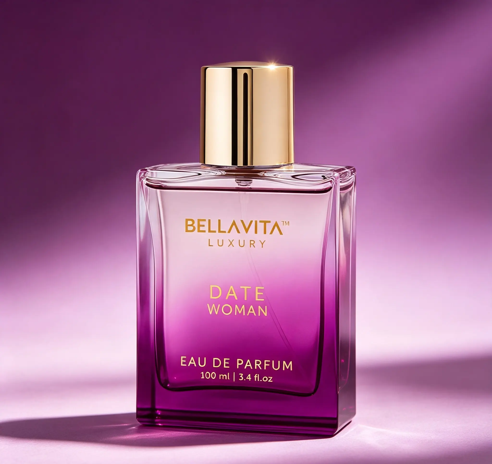 Bella Vita Luxury DATE Eau De Parfum for Women – 3.4 Fl Oz / 100ml, Long-Lasting Floral Fragrance with Pink Pepper, Jasmine & Moss, Romantic Everyday Perfume