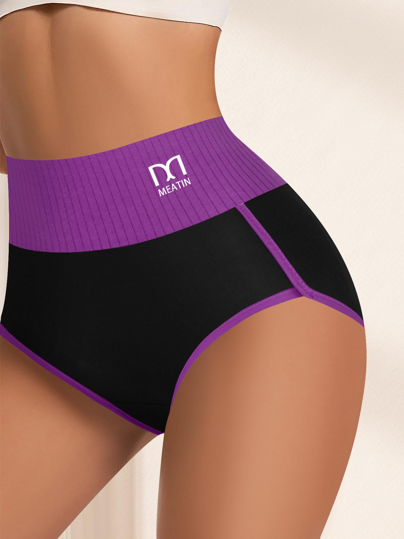 5 pieces of Women's Breathable High-Waist Seamless Underwear, Comfortable Soft Stretch Panties with Tummy Control, Multicolor Fashion Briefs f Womenswear or Everyday Wear - Ideal for Postpartum and Shaping Support Outdoorfun Spandex thongs