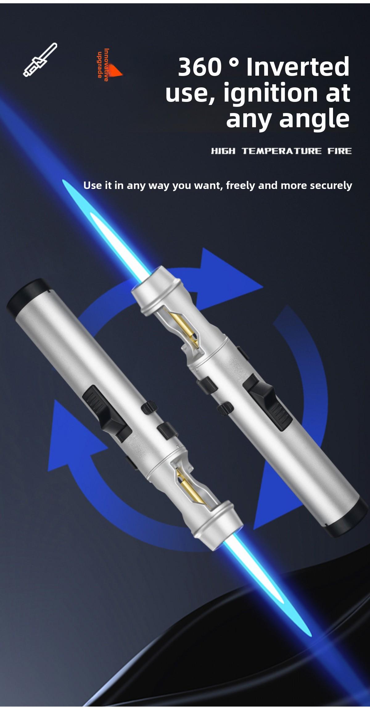 Windproof Lighter, Adjustable Flame Size High Temp Torch Lighter, Durable Zinc Alloy Bottle With Opener, High Temperature 1300 °   C Proof Igniter For Camping Grilling And Emergency Use Torch Lighters Refillable (No Fuel)