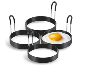 Eggs Rings, 4 Pack Stainless Steel Egg Cooking Rings, Pancake Mold for frying Eggs and Omelet