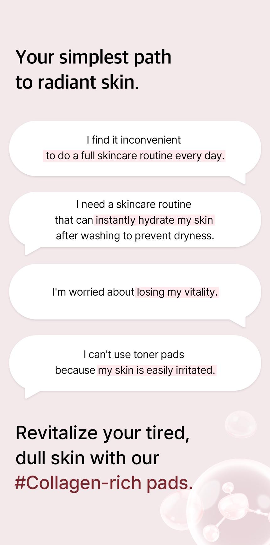 [mixsoon Official Shop] Collagen Toner Pad 5.74 fl.oz / 170ml / 110 Sheets - Vitality & Nutrition Toner Pads, Korean Skincare for Glass Skin