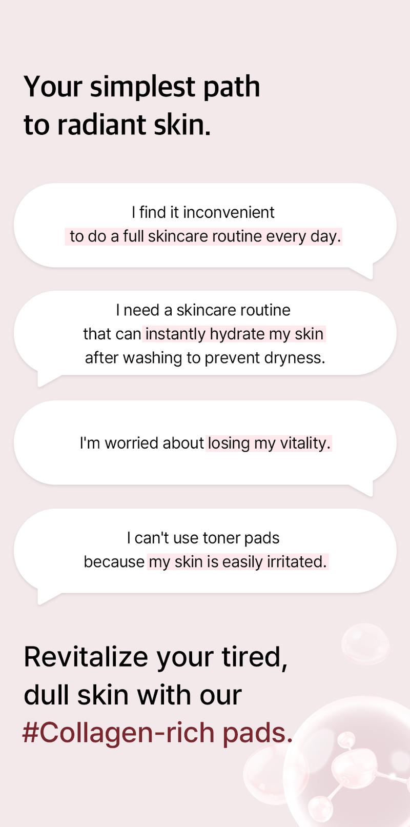 [mixsoon Official Shop] Collagen Toner Pad 5.74 fl.oz / 170ml / 110 Sheets - Vitality & Nutrition Toner Pads, Korean Skincare for Glass Skin