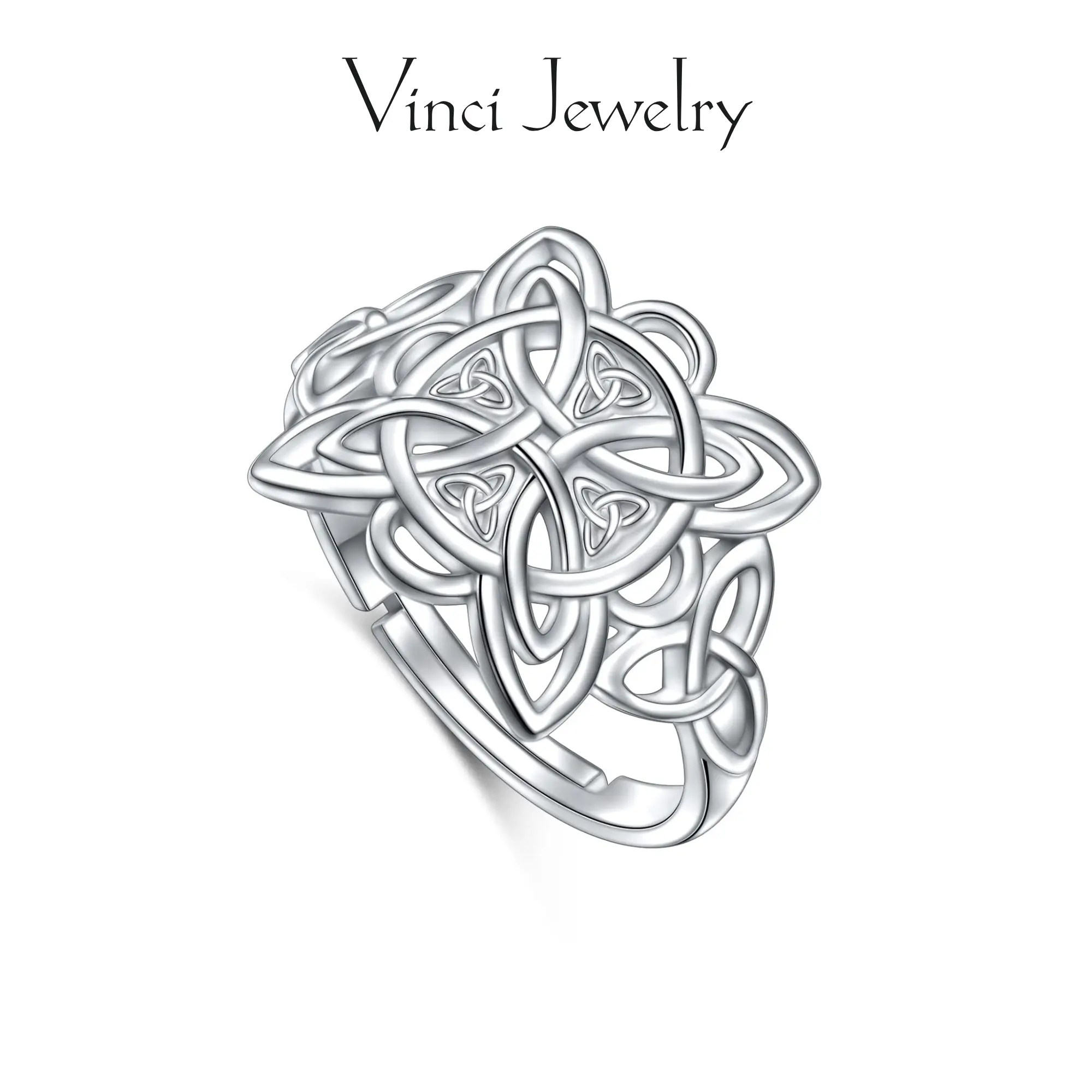 925 Witch's Open Ring Hypoallergenic Adjustable Ring, Exquisite and Hollow-out Design, Unisex for Pagan, Perfect for Daily Wear, Wicca Protection Elegant Witchy Jewelry