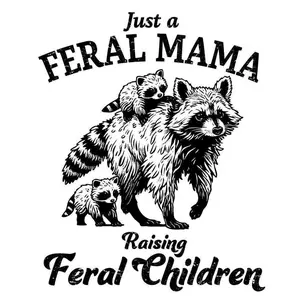 Just a Feral Mama Raising Feral Children 2x3 Magnet