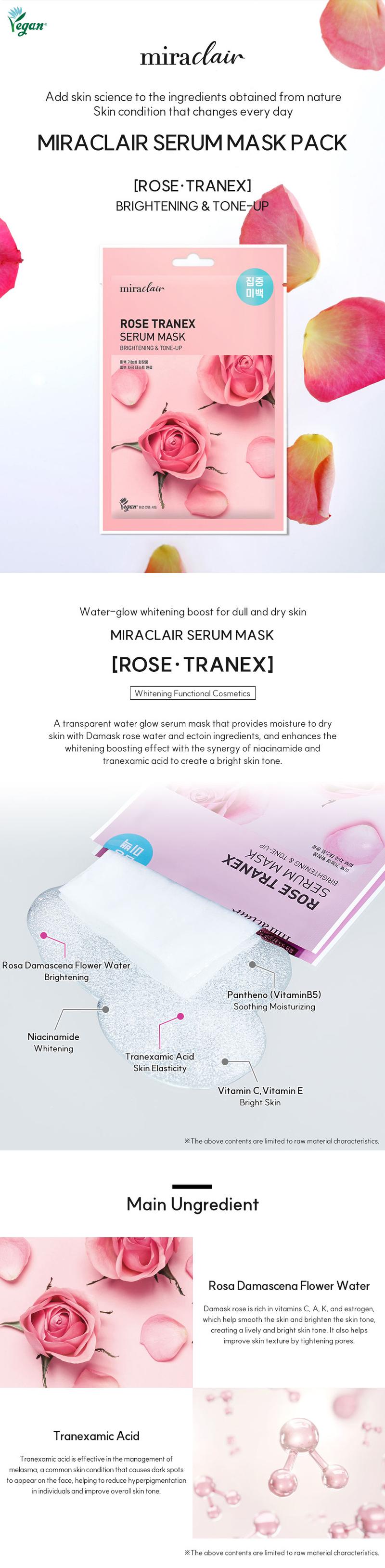 miraclair Serum Mask Pack 10 Sheets | 10 Piece Vegan Sheet Mask Set for Daily Hydration, Nourishment, & Targeted Skin Concerns with Deep-Fit Viscose Rayon Mask Sheets