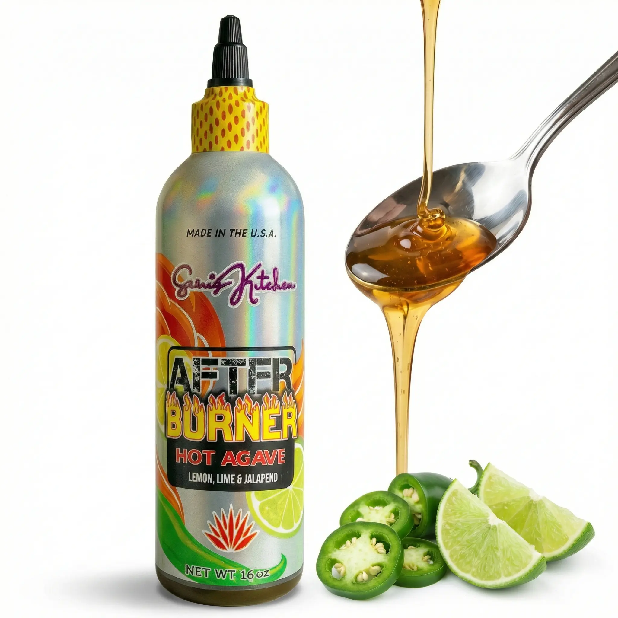 After Burner Agave Plant Based Hot Honey Alternative Jalapeo Lemon Lime  Agave Syrup - TikTok Shop