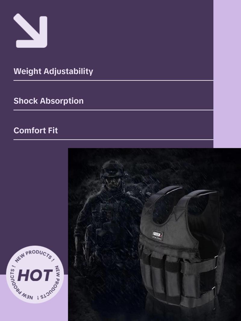 IronFlex™ Adjustable Weighted Vest: 20-110 lbs Workout Gear for Men
