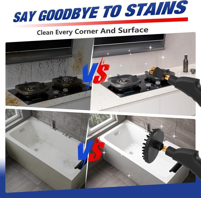 2500W portable multi-purpose steam cleaner, high-pressure multi-purpose steam cleaner, fast heating, 6 adjustable speeds, high-temperature sterilization, and a 1.2L water tank. Suitable for kitchens and carpets. A great Labor Day gift.