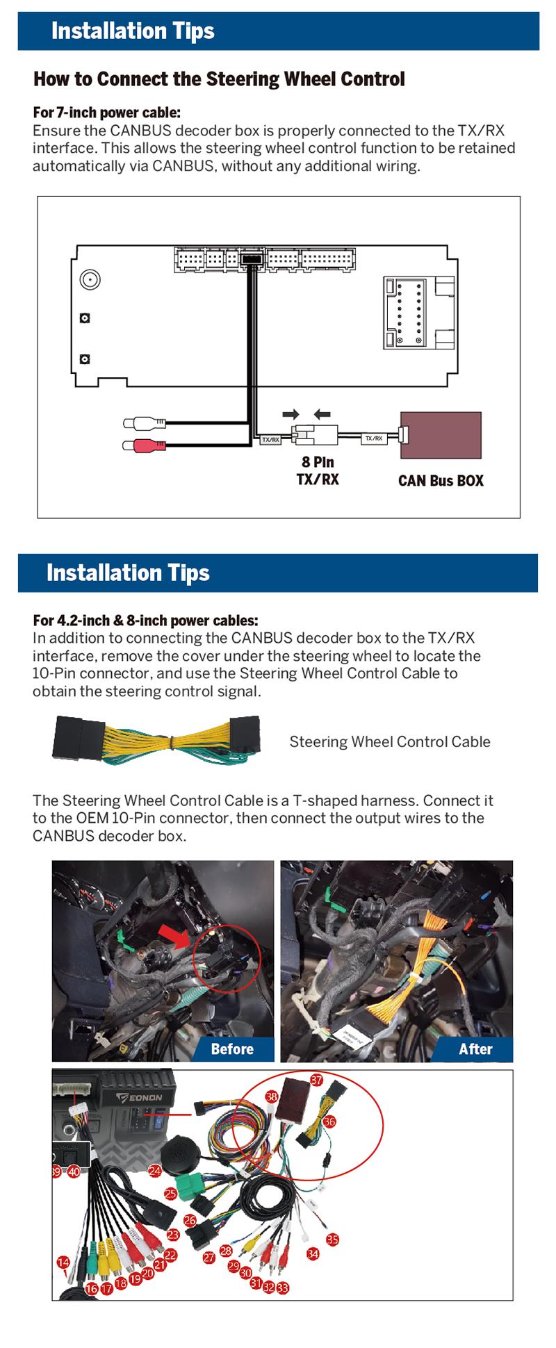 EONON Car Stereo for Chevy Silverado GMC Sierra 2014-2018, Wireless CarPlay & Android Auto Car Radio Touch Screen, 10.1" Android 13/14 Car head unit, SWC, Sub, BT, Backup Camera - GMSX7A / GMSX6S2