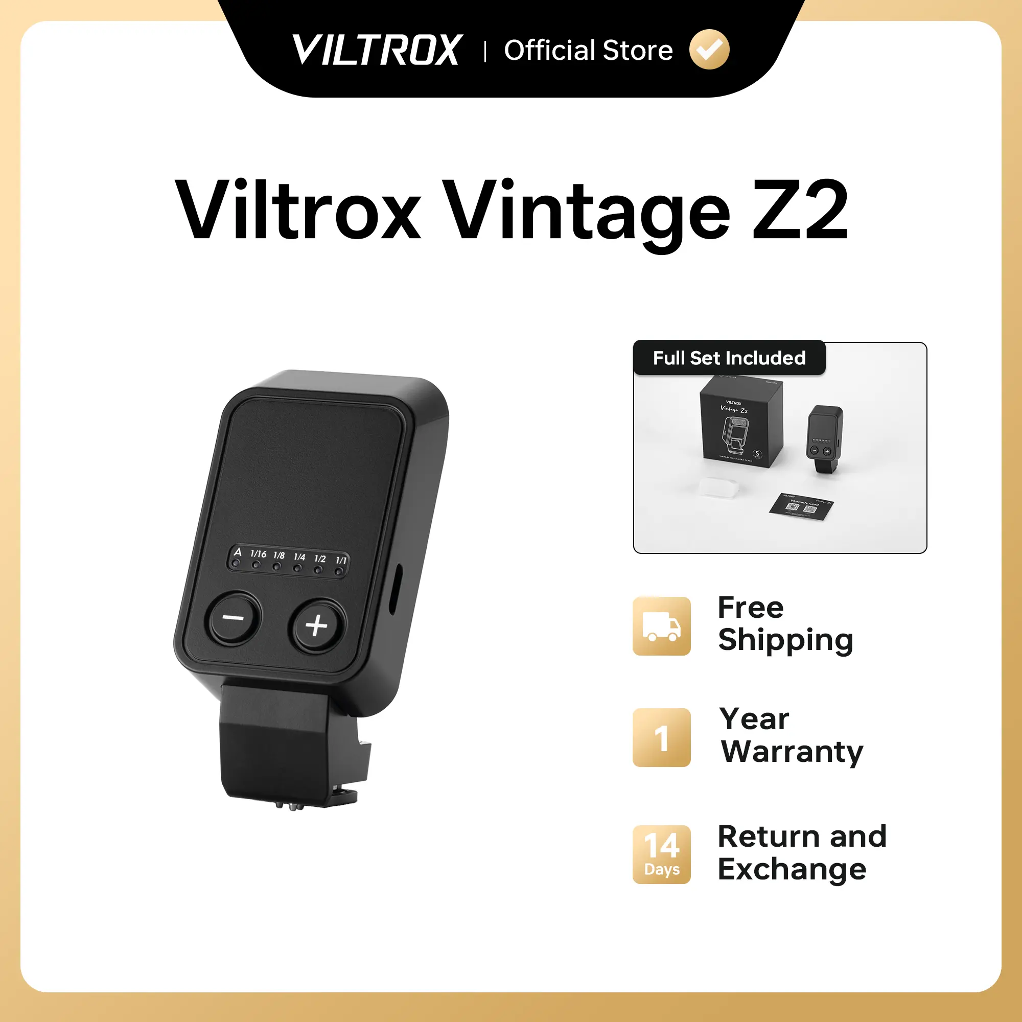 Vintage Z2 Mini TTL On-Camera Flash for Sony/Nikon/Fujifilm/Canon