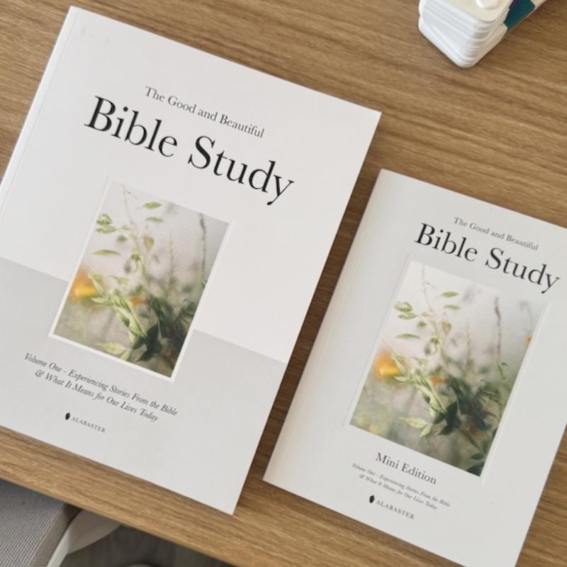 Alabaster The Good and Beautiful Bible Study Volume 1 - Guided Spiritual Bible Study with Daily Prayers and Contemplative Artwork, Thoughtful Gift for Men
