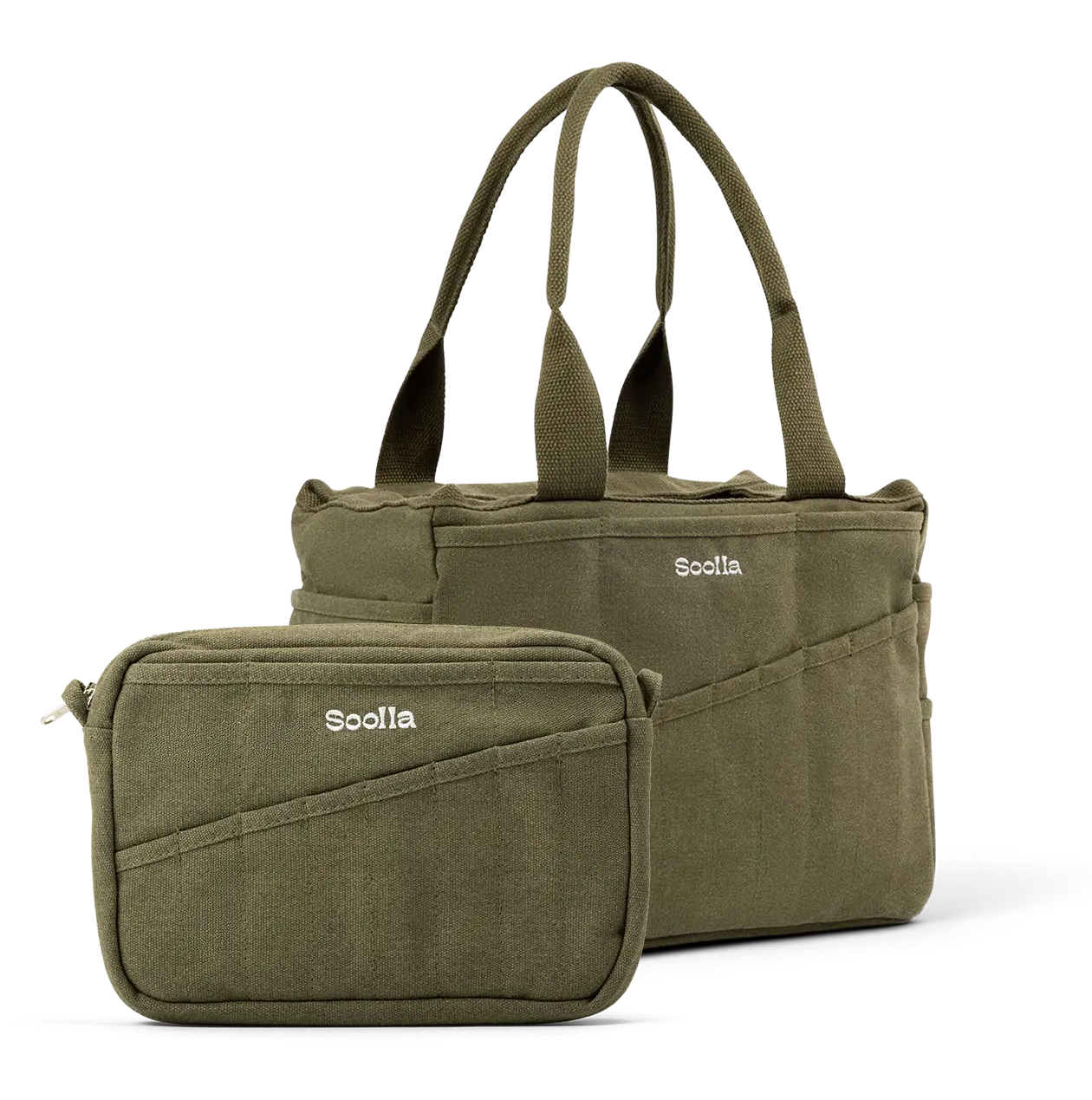 Soolla Studio Bag + Pouch Bundle, Deep Forest Green, Stationery & Art Supplies Organizers