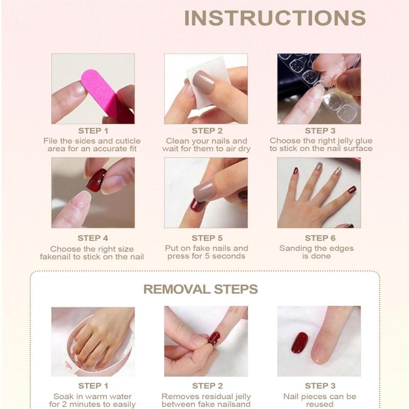 10pcs Handmade Press On Nail Set Extra Long False Nails with Nail Stickers & Blush Charms Box Included for Easy Storage Poly Gel Rhinestone Decor High Quality Glitter