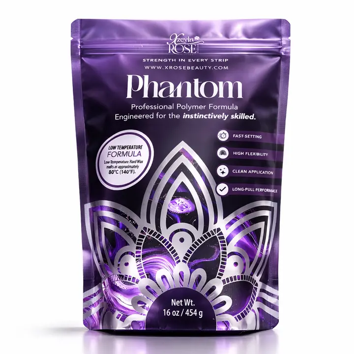 Phantom Fast Setting Polymer Hard Wax Beads for Brazilian & Body Waxing - Professional Formula for Coarse & Fine Hair - 16 oz/454 g