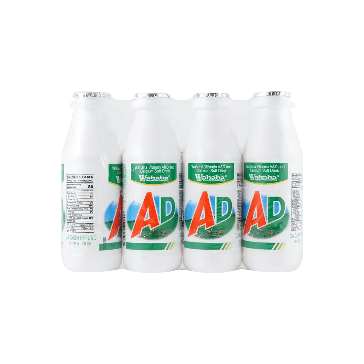 WAHAHA AD Calcium Milk Drink - 4-Bottle Pack, 880ml - Delicious & Nutritious Beverage for Kids & Adults WAHAHA AD Calcium Milk Drink - 4-Bottle Pack, 880ml - Delicious & Nutritious Beverage for Kids & Adults