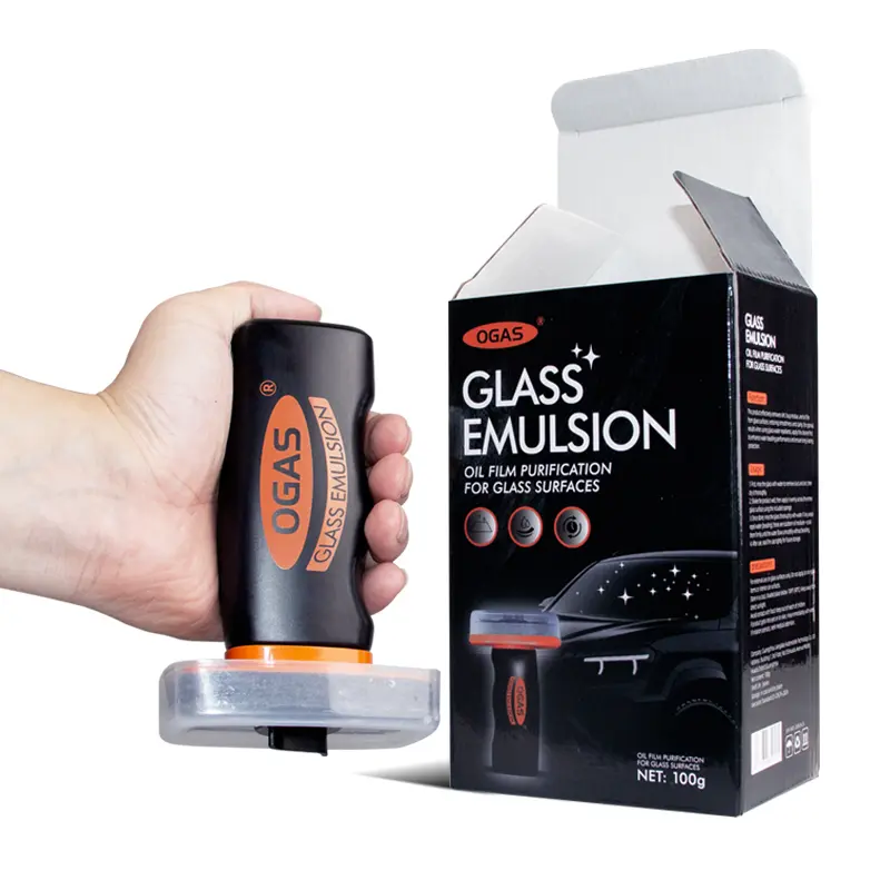 Windshield Oil Film Eraser Wand - 1-In-1 Pro Kit with Glass Cleaning Emulsion Formula - Ultimate Streak-Free Prep Solution for Car Rain Repellents