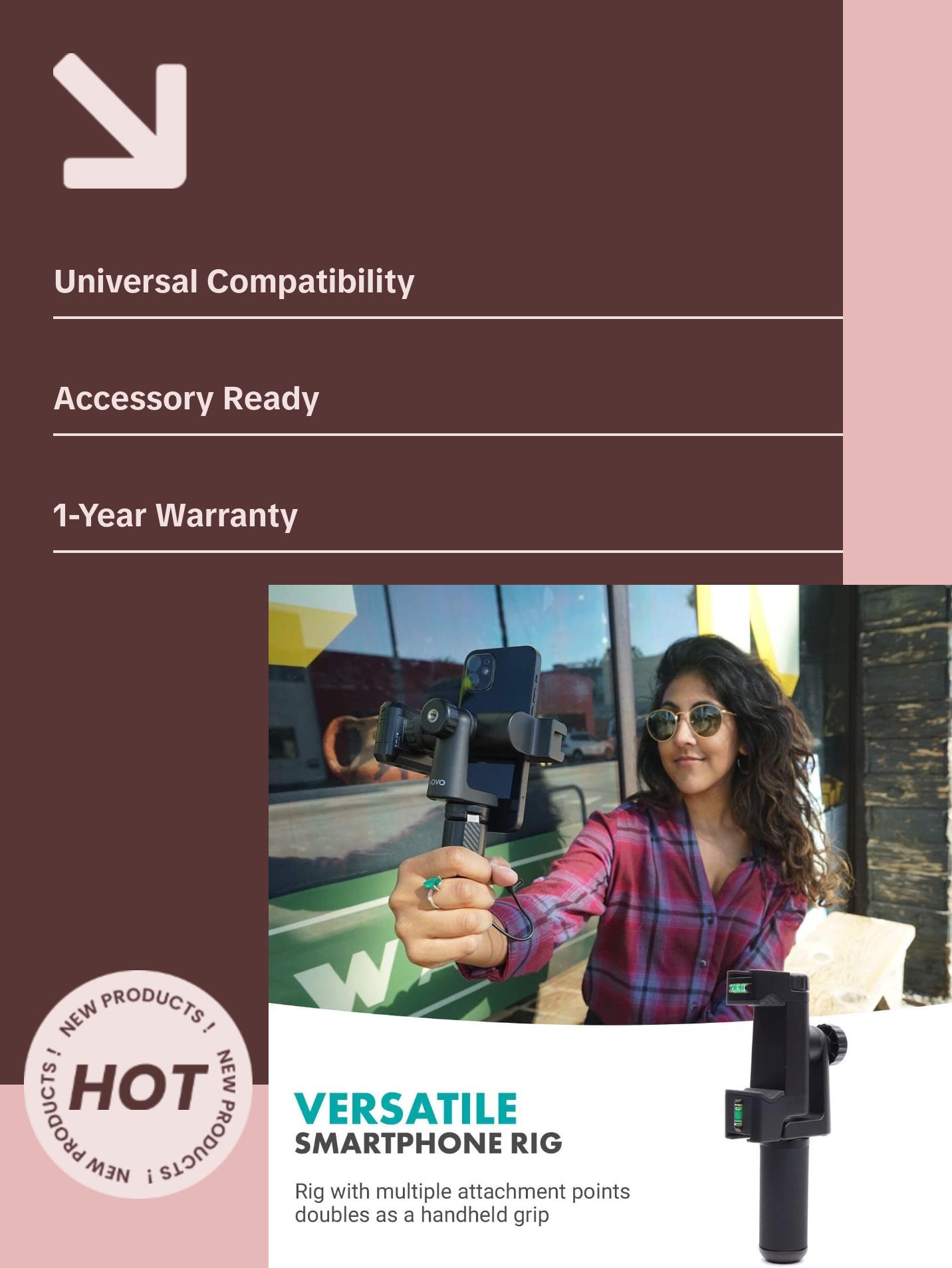 Movo | P-3 | Rotating Smartphone Tripod Mount Accessories Mobile