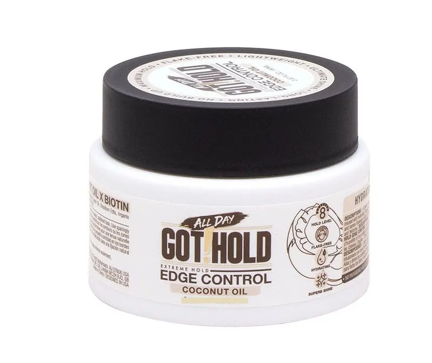 Coconut Biotin Hydrating Styling Gel, Lightweight Extreme Hold Edge Control Haircare Product, Daily Flawless All-Day Hold, 3.37 oz/100 ml