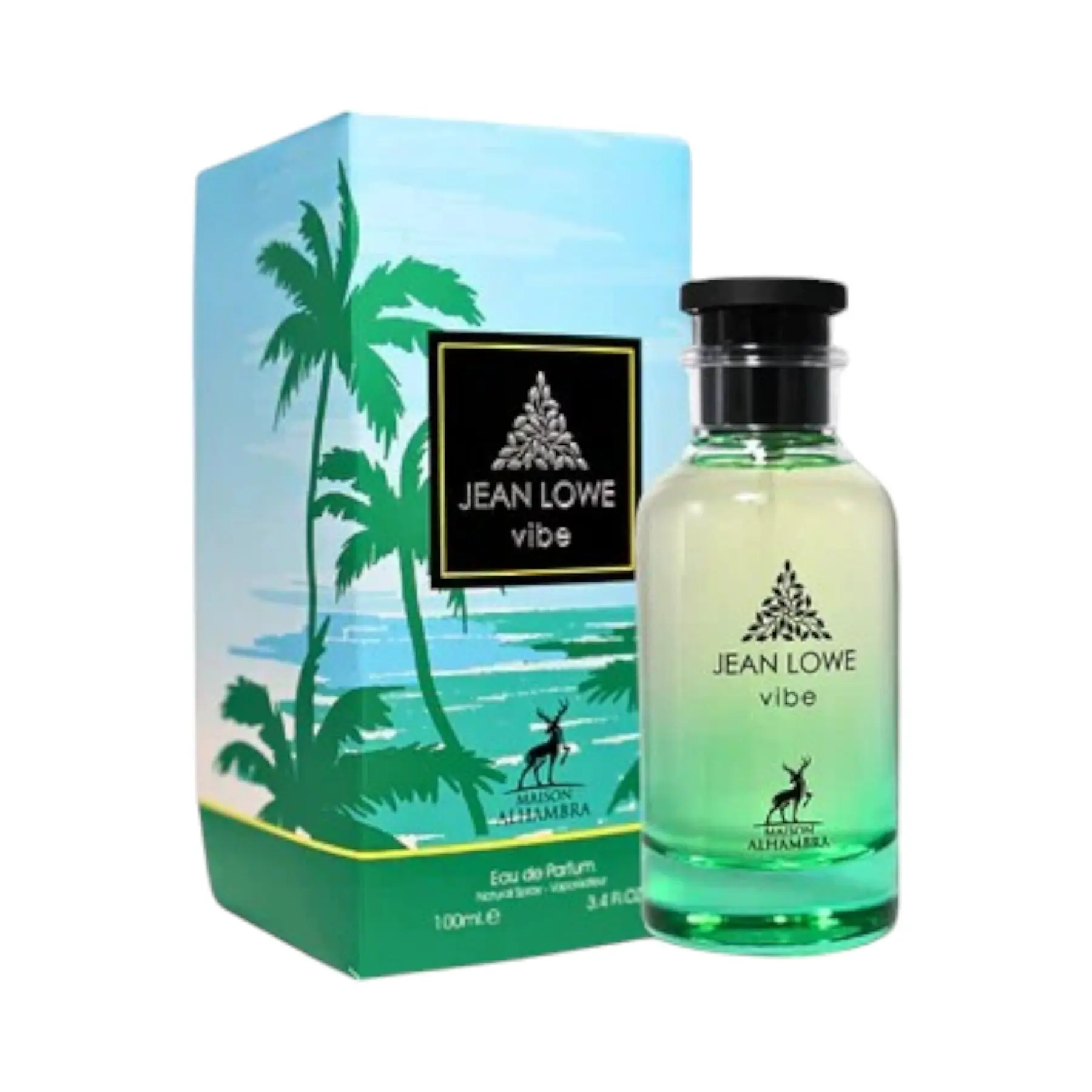 MAISON ALHAMBRA Jean Lowe Vibe Clean Eau de Parfum (EDP) - 100ml Men's Cologne, Single Item, Earthy Woody Scent, Long-Lasting, Notes: Lavender, Lemon, Geranium, Floral, Citrus Accents, Perfume