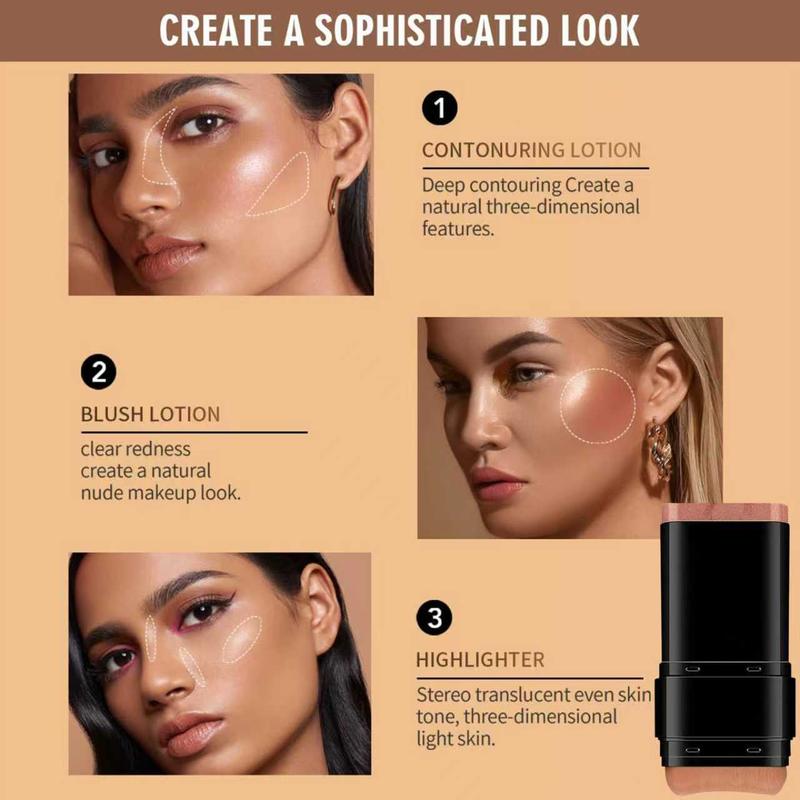 Dual-Ended Highlighter Liquid & Contouring Liquid For Face Shaping, Makeup, Cosmetic, Long-Lasting,Highlighter & Contour Duo, Perfect For Cool Tones, Buildable, Ultra-Blendable Contour, For All Skin Tones