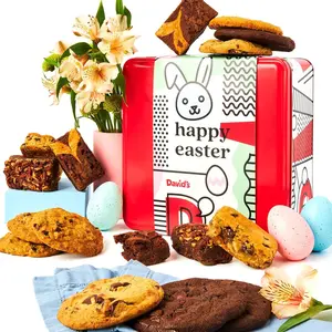 David's Cookies Easter Gourmet Assortment - 12 Soft Baked Cookies & 10 Individually Wrapped Chocolate Brownies - Perfect for Family Celebrations & Gifts - Springtime Treats - Snack