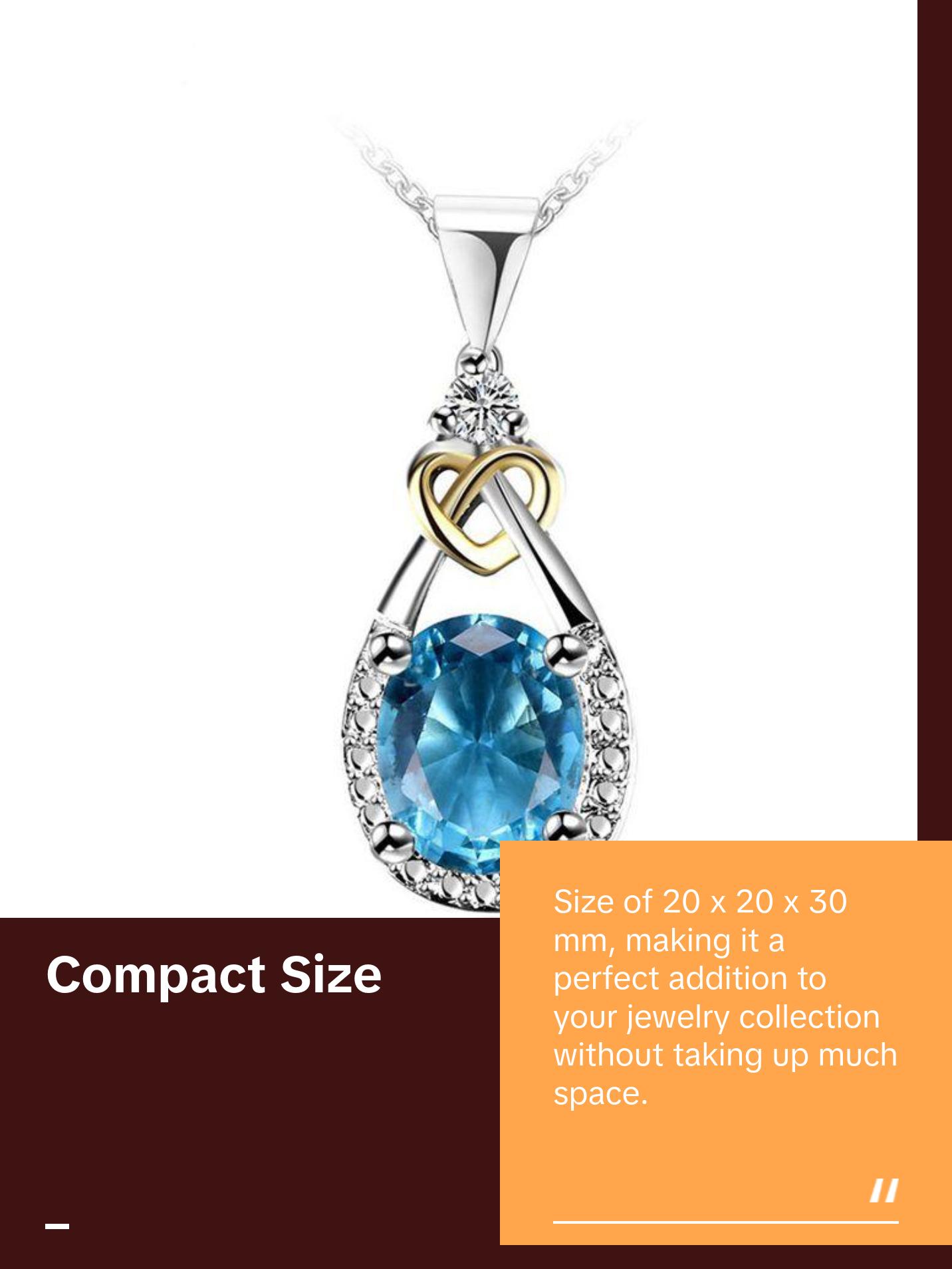 Women's Sterling Silver Topaz Stone Necklace
