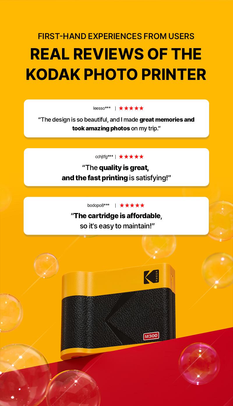 KODAK Mini 3 ERA 4PASS Portable Photo Printer (Printer + Initial 8 Sheets + 60 Sheets)