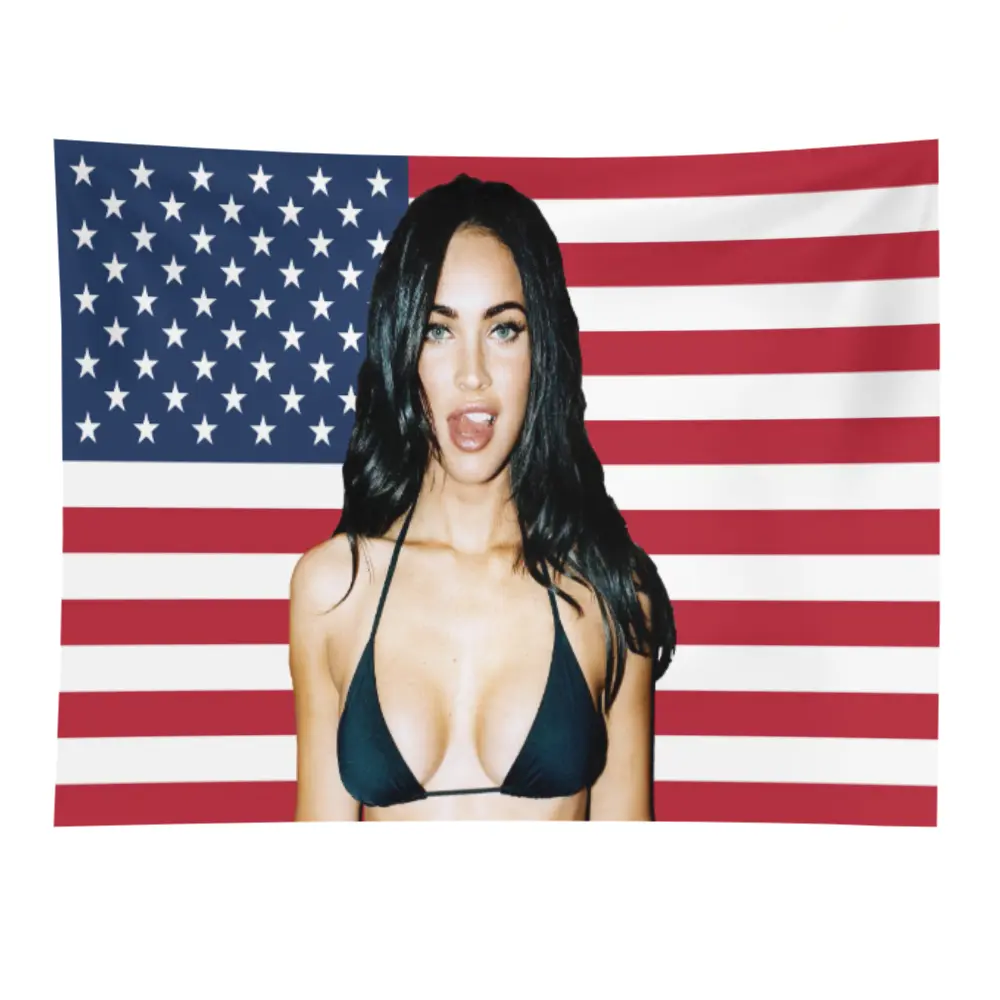 Megan Fox Themed Strong Cotton Tapestry Banner - Full Print, Anti-Pilling, All Over Print Decoration Items, 30x40in/60x40in Multi-Size, Single-Side Indoor/Outdoor Home Decor for Bedroom Dorm, Room Decor