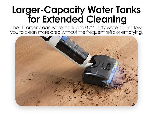 Tineco FLOOR ONE S6 Stretch Steam Corded Wet Dry Vacuum Steam Mop All-in-One, Tineco BoostSteam, 320℉ High-temp Steam Cleaning, 180° Lay-Flat, Anti-Tangle Design, FlashDry Self-cleaning