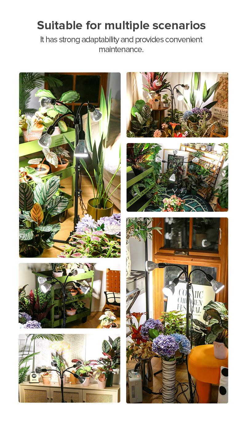 SANSI Grow Light with Adjustable Tripod Stand, Full Spectrum 700W Equiv. LED Floor Plant Light for Indoor Plants, 9000LM 4000K Daylight Grow Lamp with Replaceable Bulbs for High PPFD Growing SANSI Grow Light with Adjustable Tripod Stand, Full Spectrum 700W Equiv. LED Floor Plant Light for Indoor Plants, 9000LM 4000K Daylight Grow Lamp with Replaceable Bulbs for High PPFD Growing