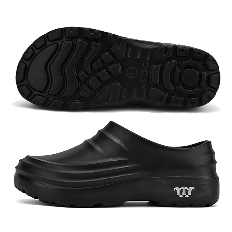 Foamfam Women's Lightweight Waterproof Mules & Clogs - Easy-Clean, Soft Insole, Hot Oil Splash Stop Walking Shoes for Garden, Hospital Use, Footwear