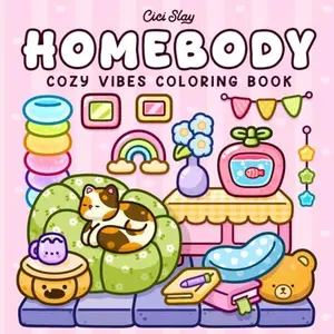 Homebody: Cozy Vibes Coloring Book for Adults and Teens Featuring Cozy Home Corners and Easy Designs for Relaxation and Self-Care Times