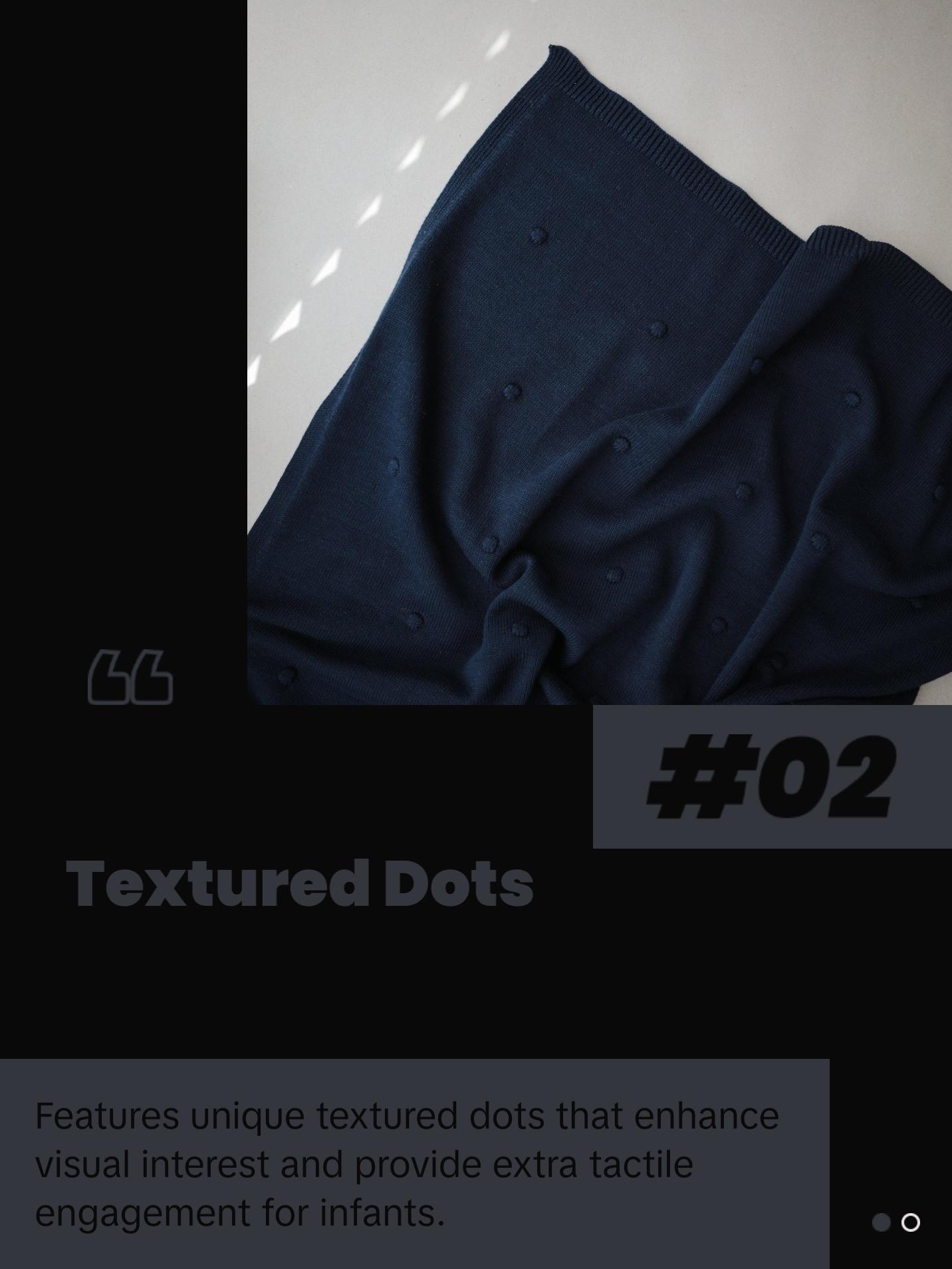 Knitted Textured Dots Baby Blanket