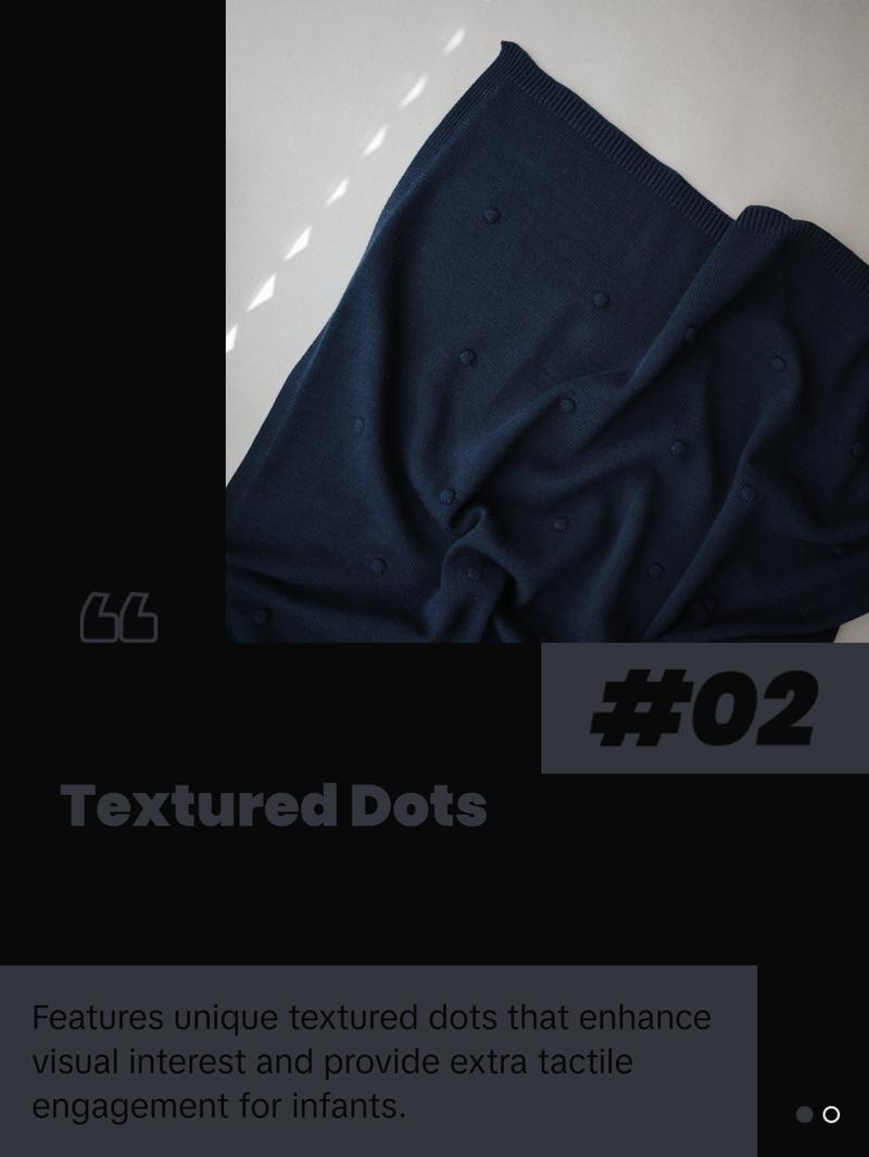 Knitted Textured Dots Baby Blanket