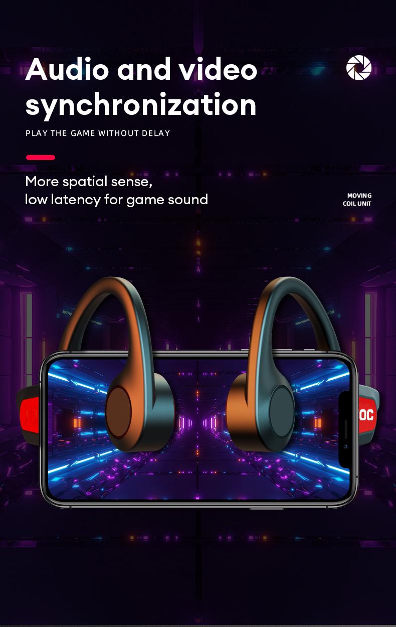 AOC ACN4521 Bone Conduction Neckband Wireless Earphones with High-Fidelity Natural Sound, Immersive Vibration Audio, Reduced Sound Leakage, IP56 Waterproof, Wireless Headphones for Music, Calls & Sports