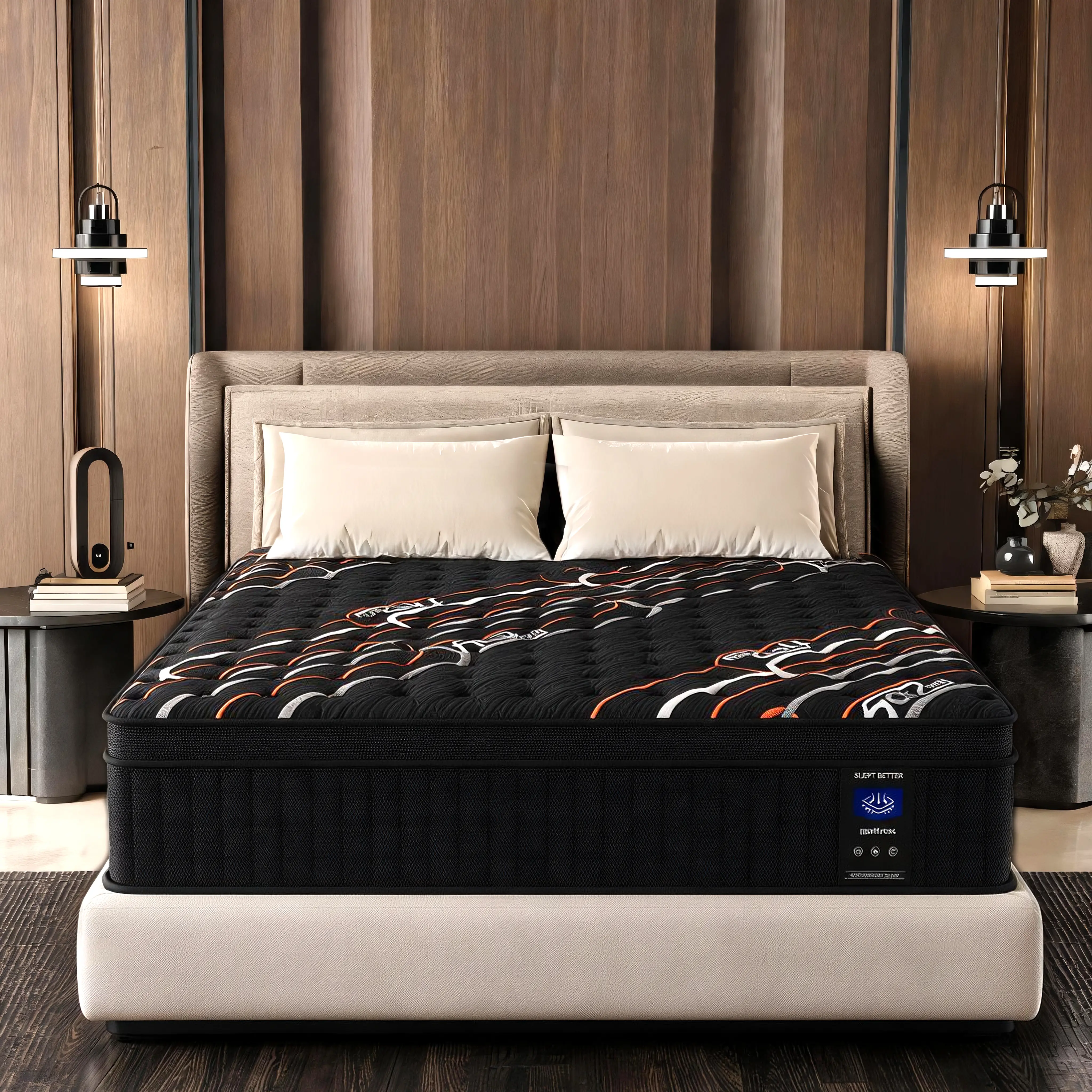 [YNDWON] 12'14 inch Gel Memory Foam Mattress Twin Full Queen King Size Mattress Individual Pocket Independent Springs Hybrid Medium Firm Mattress in a Box Pressure Relief Breathable & CertiPUR-US Certified high quality mattress DealsforYouDays