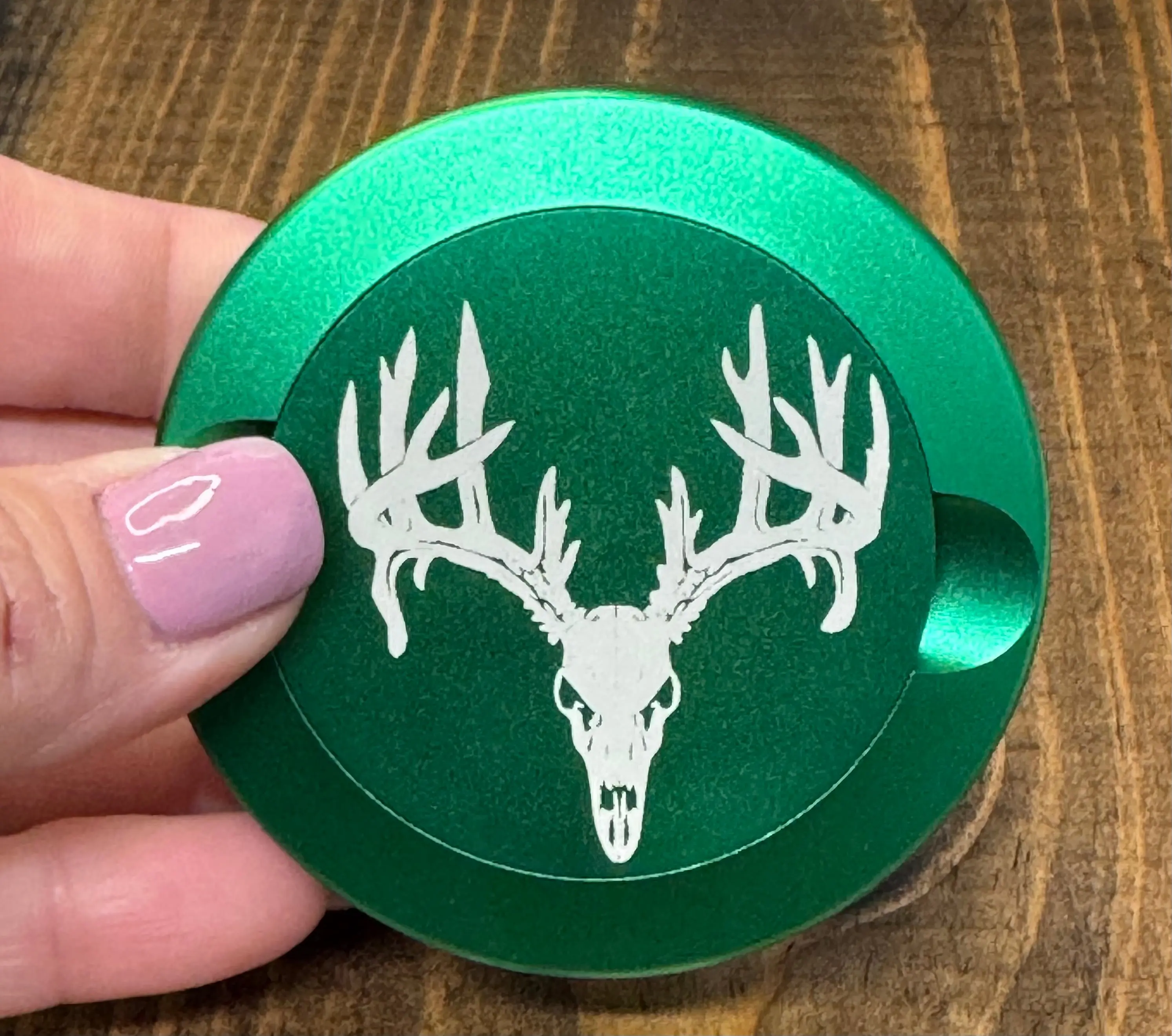 Pouch Tin | Tin | Engraved with Cow Skull| Aluminum Pouch Tin | Gift for him