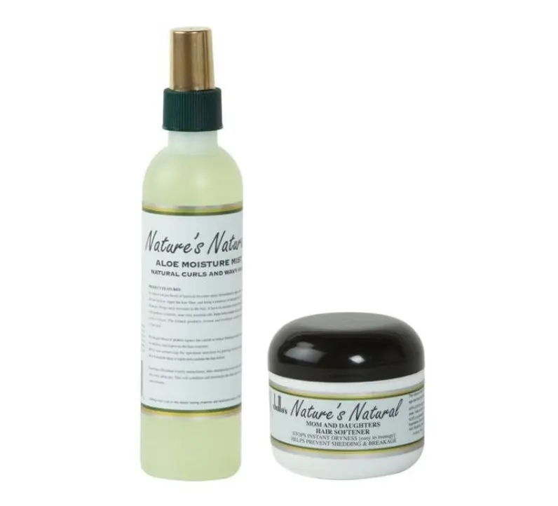 Nature's Natural Daily Hair Moisture Kit | Lightweight Daily Moisturizer & Hair Cream Duo for Curly, Wavy & Textured Hair – Hydrates, Strengthens & Repairs Hair – Deep Moisturizing, Reduce Breakage & Define Curls – Healthy Hair Care